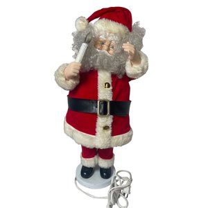 Vintage Rennoc Animated Motion Santa Claus Display Light Up Moving Candle 24”T